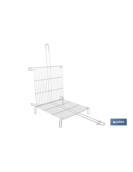 PARRILLA DOBLE INOX 500 X 500MM
