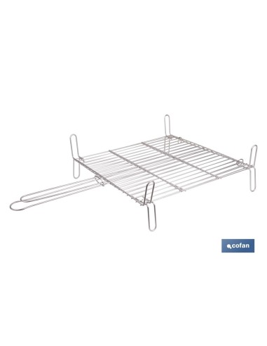PARRILLA DOBLE INOX 500 X 500MM