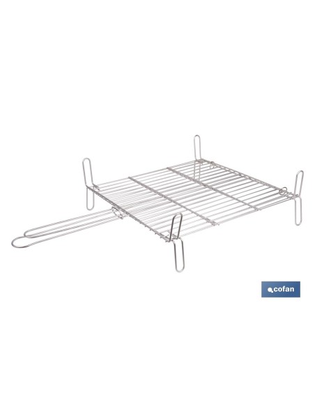 PARRILLA DOBLE INOX 500 X 500MM