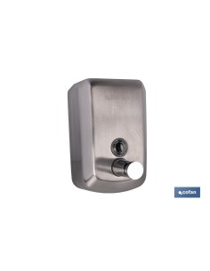 DOSIFICADOR DE JABÓN EN ACERO INOXIDABLE 304 CEPILLADO 500 ML 10 X 6 X 15,5 CM