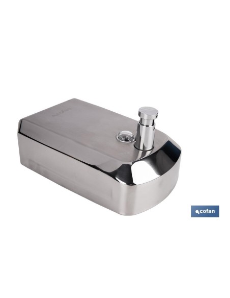 DOSIFICADOR DE JABÓN EN ACERO INOXIDABLE 304 CEPILLADO 1000 ML 12,6 X 6 X 20,3 CM