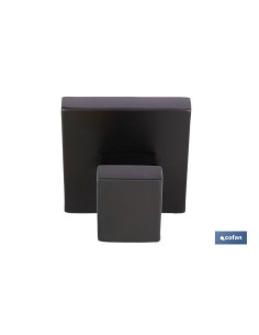 PERCHA NEGRA MATE DE ACERO CON DISEÑO CUADRADO GAMA FAIAL 5,5 X 6 X 5,5 CM 2