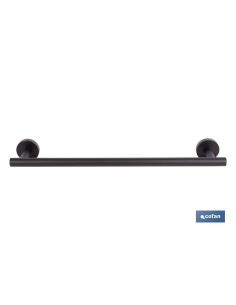 TOALLERO NEGRO MATE DE ACERO CON DISEÑO REDONDO GAMA RIBEIRA 45 X 8 X 5 CM 2