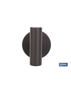 PERCHA NEGRA MATE DE ACERO CON DISEÑO REDONDO GAMA RIBEIRA 5 X 5 X 6 CM 2