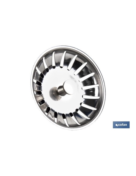 REJILLA FILTRO CESTA DESAGÜE PASADOR METALICO Ø83 MM