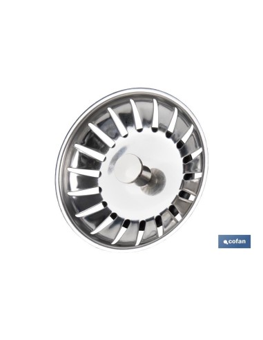 REJILLA FILTRO CESTA DESAGÜE PASADOR METALICO Ø83 MM