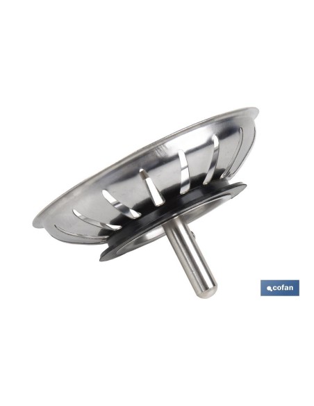REJILLA FILTRO CESTA DESAGÜE PASADOR METALICO Ø83 MM