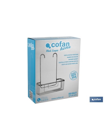 CESTA DUCHA PORTAGEL ACERO INOXIDABLE 304