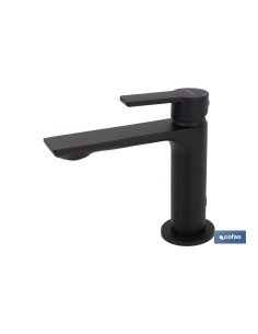 GRIFO MONOMANDO LAVABO NEGRO MATE 25mm MODELO KERCH 2