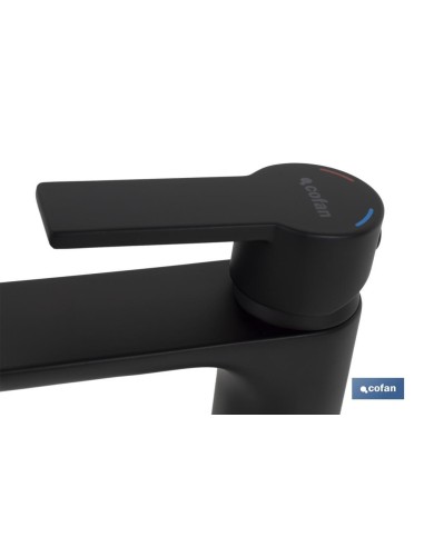 GRIFO MONOMANDO LAVABO NEGRO MATE 25mm MODELO KERCH