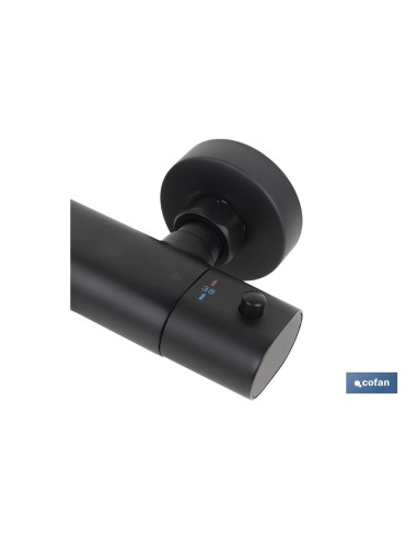 GRIFO TERMOSTATICO BAÑERA NEGRO MATE MODELO KERCH