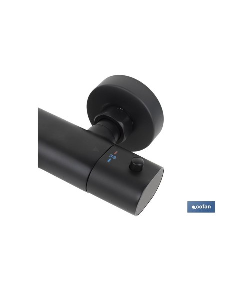 GRIFO TERMOSTATICO BAÑERA NEGRO MATE MODELO KERCH