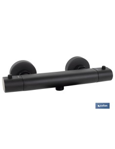 GRIFO TERMOSTATICO DUCHA NEGRO MATE MODELO KERCH