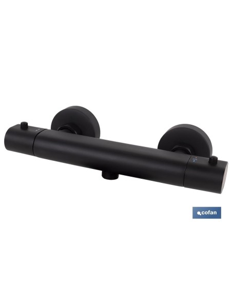 GRIFO TERMOSTATICO DUCHA NEGRO MATE MODELO KERCH