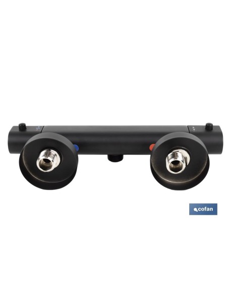GRIFO TERMOSTATICO DUCHA NEGRO MATE MODELO KERCH