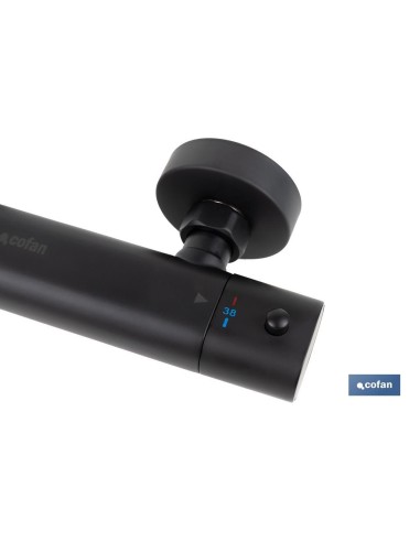 GRIFO TERMOSTATICO DUCHA NEGRO MATE MODELO KERCH