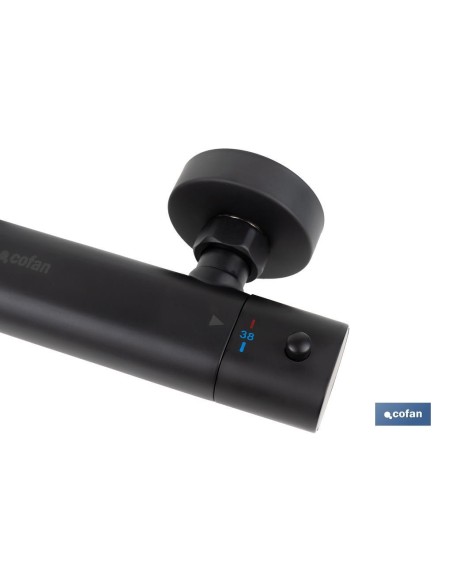 GRIFO TERMOSTATICO DUCHA NEGRO MATE MODELO KERCH
