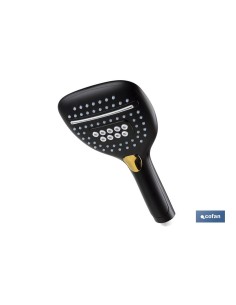 MANGO DUCHA NEGRO MATE 3 FUNCIONES