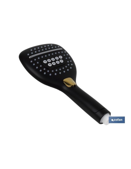 MANGO DUCHA NEGRO MATE 3 FUNCIONES