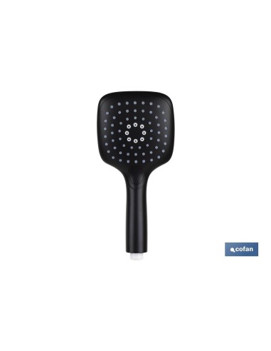 KIT DE DUCHA MANGO+FLEXO+SOPORTE NEGRO
