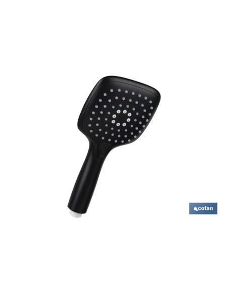 KIT DE DUCHA MANGO+FLEXO+SOPORTE NEGRO
