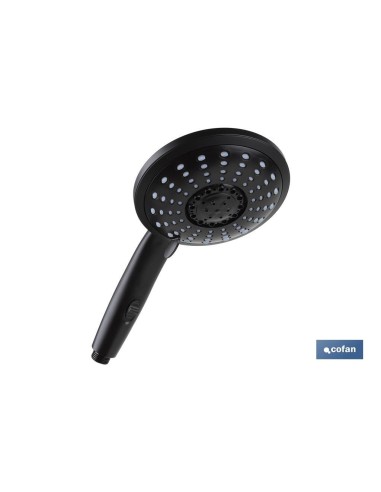 MANGO DUCHA NEGRO MATE 5 FUNCIONES