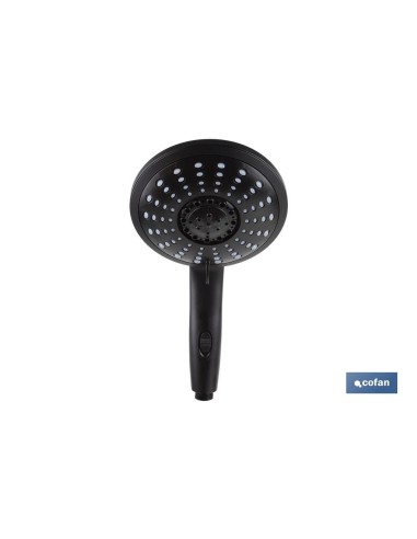 MANGO DUCHA NEGRO MATE 5 FUNCIONES
