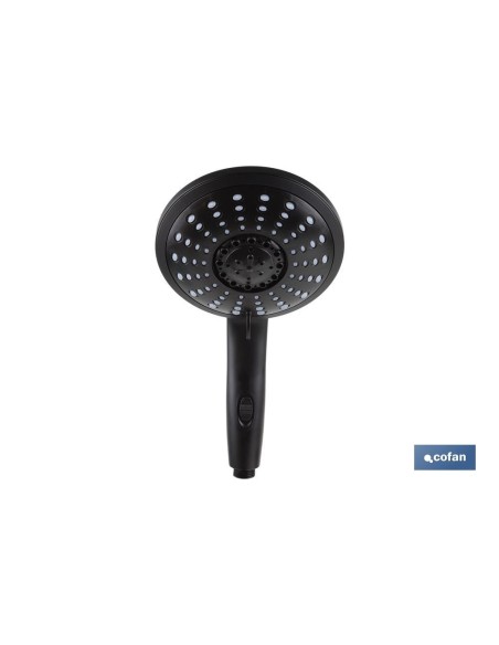 MANGO DUCHA NEGRO MATE 5 FUNCIONES