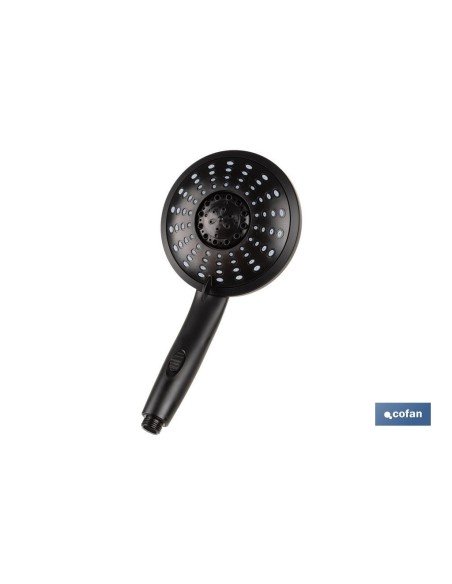 MANGO DUCHA NEGRO MATE 5 FUNCIONES