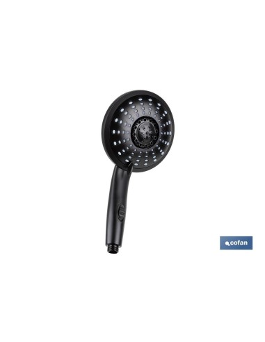 MANGO DUCHA NEGRO MATE 5 FUNCIONES