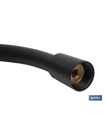 FLEXO DUCHA PVC NEGRO MATE 1.5 M