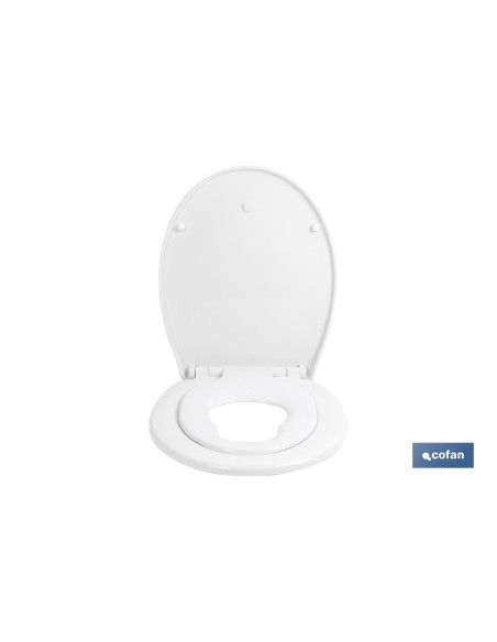 TAPA WC FORMA OVAL CON ASIENTO PARA NIÑOS 44.7 x 37.1 CM