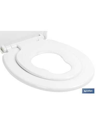 TAPA WC FORMA OVAL CON ASIENTO PARA NIÑOS 44.7 x 37.1 CM