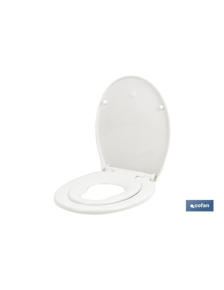 TAPA WC FORMA OVAL CON ASIENTO PARA NIÑOS 44.7 x 37.1 CM