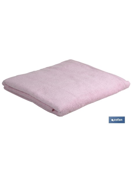 JUEGO DE 3 TOALLAS ROSA CLARO 580 G/M2 GAMA FLOR 30X50 50X100 70X140 CM