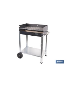 BARBACOA DE CARBÓN CON LADRILLO REFRACTARIO 567 X 360 X 830 MM