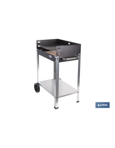 BARBACOA DE CARBÓN CON LADRILLO REFRACTARIO 567 X 360 X 830 MM 2