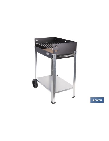 BARBACOA DE CARBÓN CON LADRILLO REFRACTARIO 567 X 360 X 830 MM