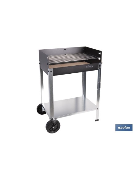 BARBACOA DE CARBÓN CON LADRILLO REFRACTARIO 567 X 360 X 830 MM