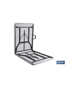 MESA PLEGABLE RECTANGULAR BLANCA CON BLOQUEO DE SEGURIDAD 180x70x72 CM 2