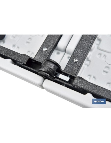 MESA PLEGABLE RECTANGULAR BLANCA CON BLOQUEO DE SEGURIDAD 180x70x72 CM