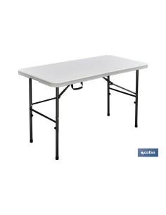 MESA PLEGABLE RECTANGULAR BLANCA 122x60x74 CM