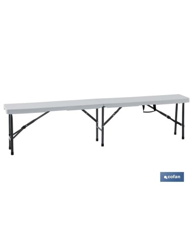 BANCO PLEGABLE RECTANGULAR BLANCO 180x25x43cm
