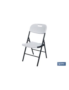 SILLA PLEGABLE BLANCA 46x53x88 cm