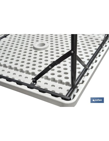 MESA PLEGABLE CUADRADA BLANCA 88x88x74cm