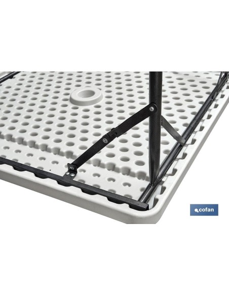 MESA PLEGABLE CUADRADA BLANCA 88x88x74cm