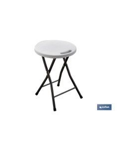 TABURETE PLEGABLE BLANCO 33x30x46cm