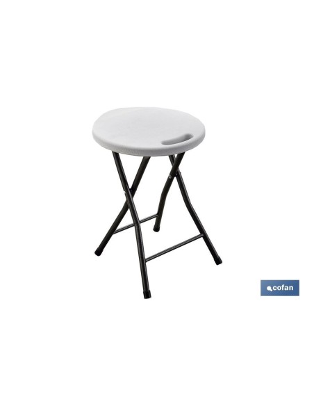 TABURETE PLEGABLE BLANCO 33x30x46cm