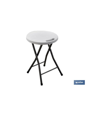 TABURETE PLEGABLE BLANCO 33x30x46cm venta unitaria