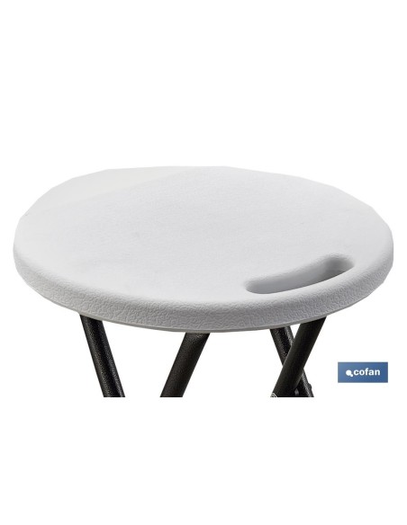 TABURETE PLEGABLE BLANCO 33x30x46cm venta unitaria